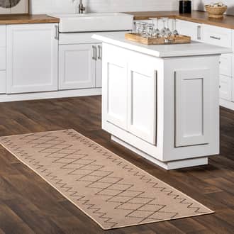 Natural Solasta Alexandra Easy-Jute Washable Zig Zag rug - Casuals Runner 2' 6in x 8'