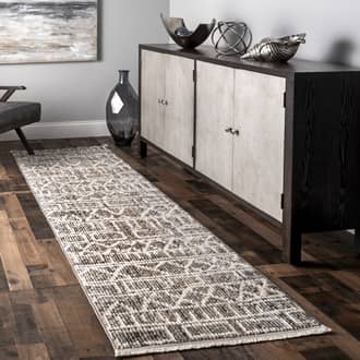 Gray Pachi Banded Tribal rug