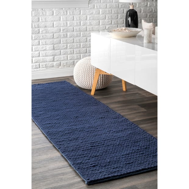 Textures Veronica Wool Braided Navy Rug