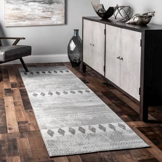Gray Koko Kyla Banded Diamond rug