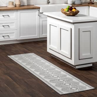 Light Gray Tucana Iris Totem Indoor/Outdoor Flatweave rug