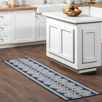 Navy Tucana Iris Totem Indoor/Outdoor Flatweave rug