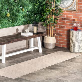 Gray Tucana Birdseye Striped Indoor/Outdoor rug