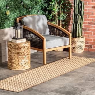 Beige Tucana Herringbone Indoor/Outdoor rug