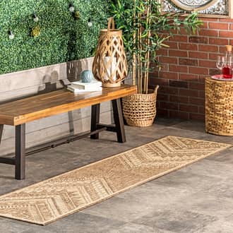 Beige Tucana Aztec Prism Indoor/Outdoor rug