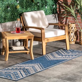 Blue Tucana Aztec Prism Indoor/Outdoor rug
