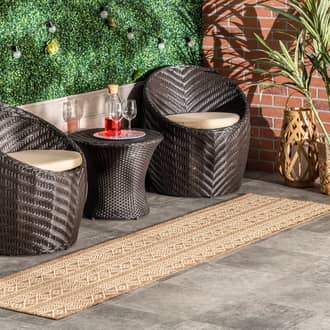 Beige Tucana Tribal Striped Indoor/Outdoor rug