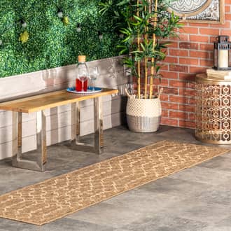 Beige Tucana Modern Trellis Indoor/Outdoor rug