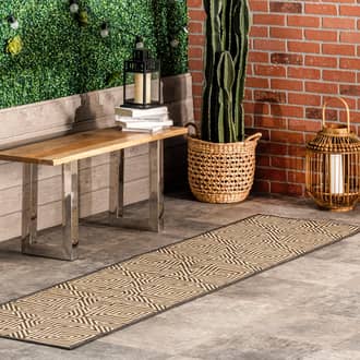 Charcoal Tucana Greek Tiles Indoor/Outdoor rug