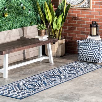 Navy Tucana Moroccan Diamond Indoor/Outdoor rug