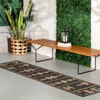 Charcoal Tucana Rosalia Paneled Indoor/Outdoor rug