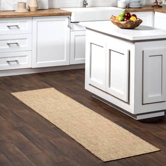 Natural Tucana Sandra Solid Transitional Indoor/Outdoor rug