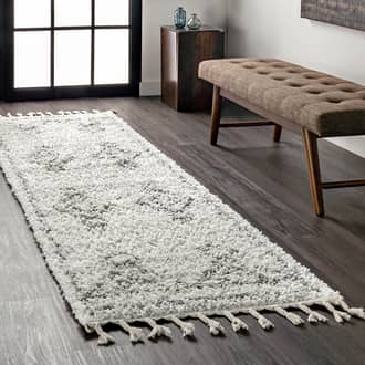 2' 6" x 10' Moroccan Diamond Drop Tassel Rug secondary image