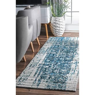 Blue Aerial Muted Flourish rug