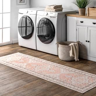 2' 6" x 6' Faded Rosette Washable Rug secondary image