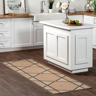 Brown Bunyan Jaquenetta Easy-Jute Washable Trellis rug