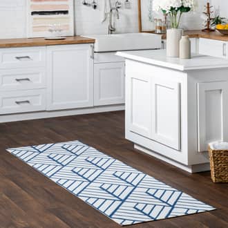 Blue Leilani Juniper Diamond Tiles Indoor/Outdoor rug