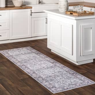 Gray Tizolia Pernilla Washable Stain Resistant rug