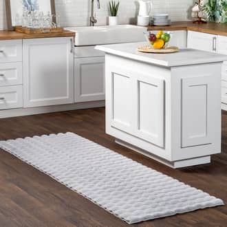Silver Cloud Milazia Washable Honeycomb Faux Rabbit rug - Casuals Runner 2' 6in x 8'