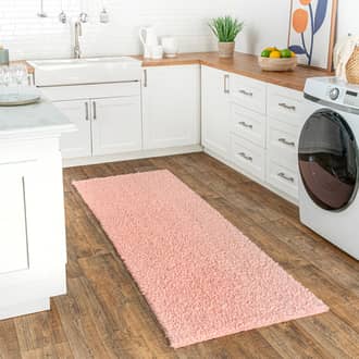 Pink Argo Fleece Luna Washable Shag rug