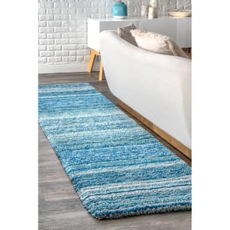 2' 6" x 8' Striped Shaggy Rug secondary image