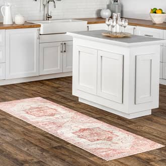 Red Edessa Tasseled Medallion rug - Traditional Runner 2' 8in x 20'