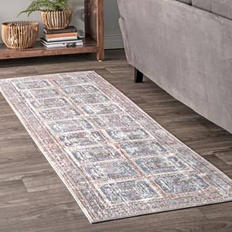 Multi Silky Road Jeweled Tiles rug - Transitional Runner 2' 6in x 8'