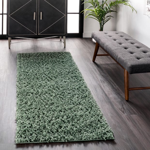 Luxe Solid Green Rug, Forest Green Rug 5×7