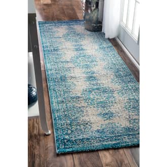 Blue Chroma Speckled Medallion rug