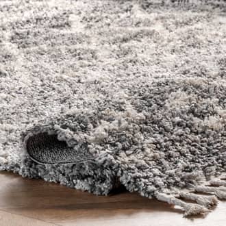 Gray Kalin Diamond Moroccan Shag With Tassels rug