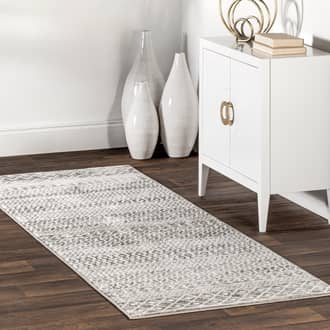 Gray Duskenfield Annalise Trellis Stripes rug