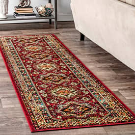 Valeria 1803R  Red Multi Traditional Style Soft  Rug various sizes and runner 