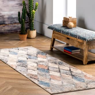 Blue Autumn Valley Rustic Trellis rug