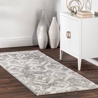 Gray Memora Damask Shaded rug