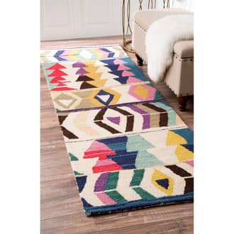 2' 6" x 12' Wool Geometric Rug secondary image