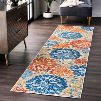 2' 6" x 12' Floral Fireworks Indoor/Outdoor Rug secondary image