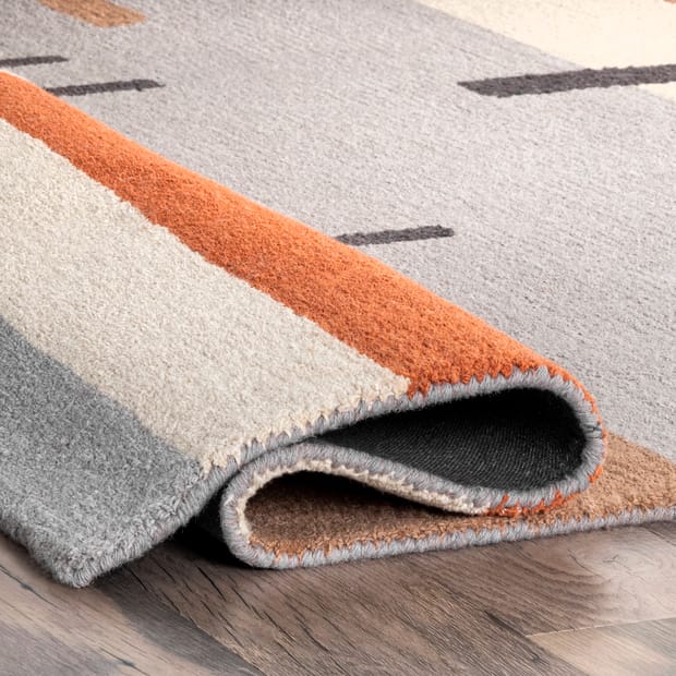 Tuscan Alani Wool Modern Abstract Peach Rug