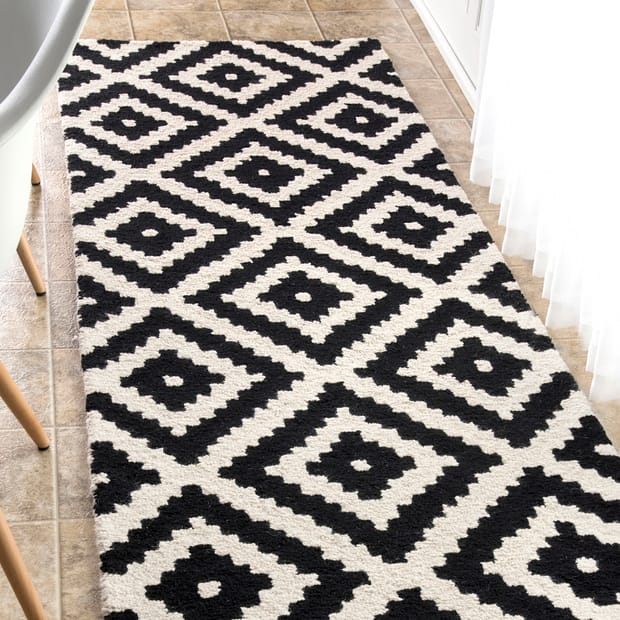 Black And White Diamond Rug Doormats Indoor Outdoor Rugs For