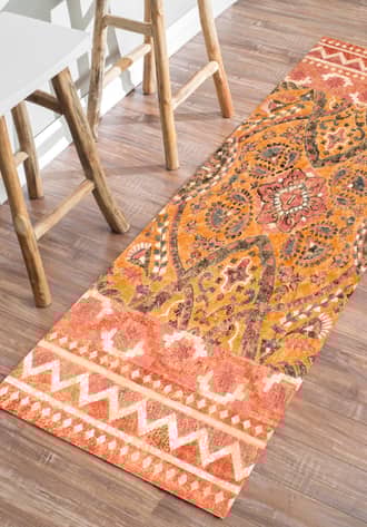 Orange Maui Arwa Crafts Suzani rug