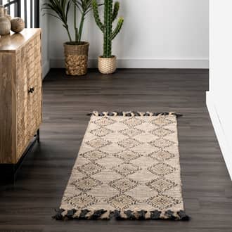 2' x 6' High-Low Harlequin with Tassels Rug secondary image