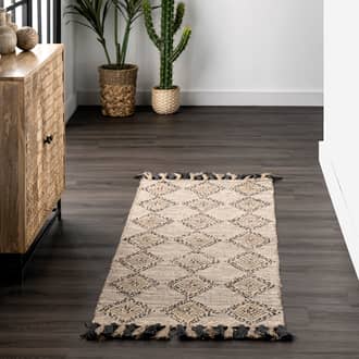 High-Low Harlequin with Tassels Rug secondary image