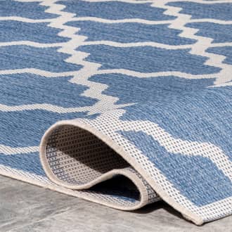 Blue Aperto Indoor/Outdoor Moroccan Trellis rug