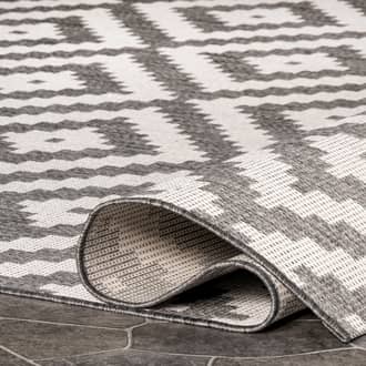 Gray Aperto Indoor/Outdoor Diamond Trellis rug