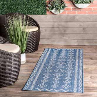 2' x 6' Moroccan Diamonds Indoor/Outdoor Rug secondary image