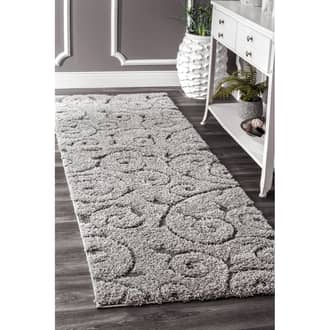 Dark Gray Venice Vine Swirls rug