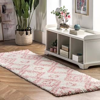 Pink Bermuda Double Diamond Shag rug
