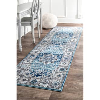 Aqua Bosphorus Floral Medallion rug