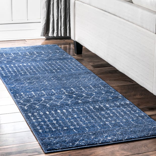 Bosphorus Moroccan Trellis Dark Blue Rug
