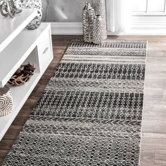 2' 6" x 14' Banded Abacus And Stripes Rug secondary image