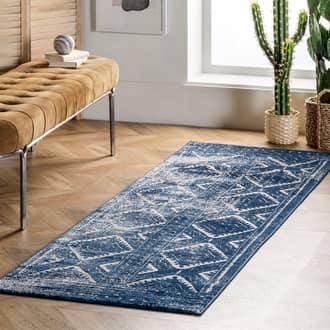 Blue Primavera Bordered Trellis rug